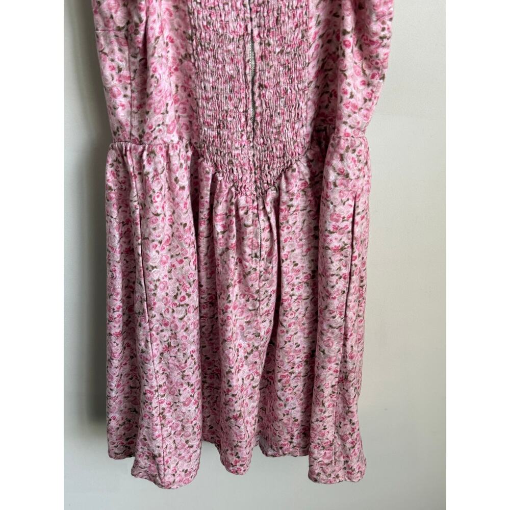 Reformation Daria Linen Sleeveless Mini Fit & Flare Dress Rosin Pink  Women's 4 - Picture 13 of 13